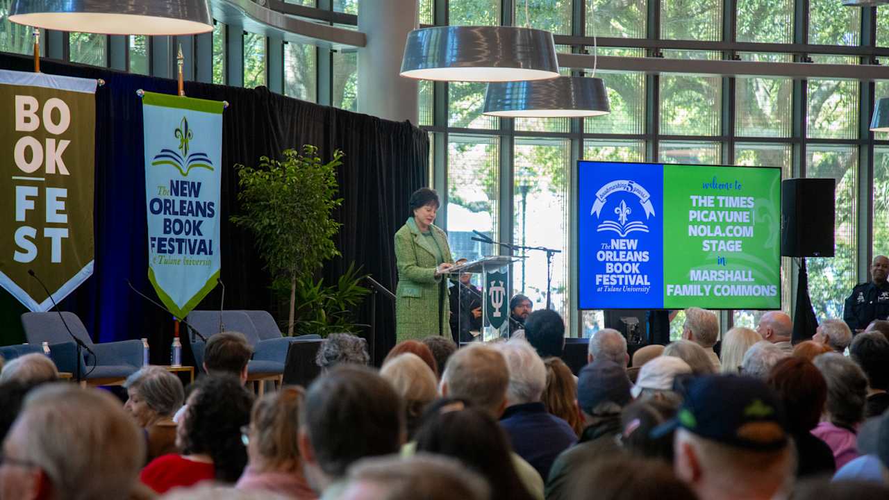 Gayle Benson visits New Orleans Book Festival