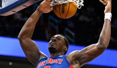 Duren scores 36, Cunningham leaves early with back spasms; Pistons beat Wizards