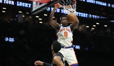 Knicks edge Nets 93-92 for 14th straight victory in New York rivalry