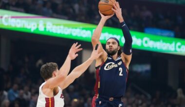 Max Strus makes eight 3s scores 29, Jarrett Allen returns as Cavs roll to 149-128 win over Heat