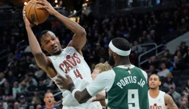 Mobley, Harden and Cavaliers beat short-handed Bucks 123-116