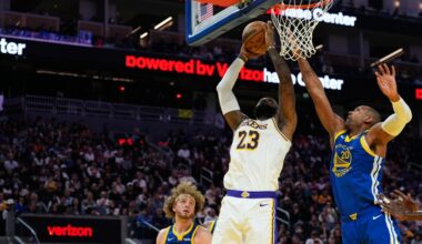 Doncic, James lead Lakers to runaway 129-101 win over Warriors