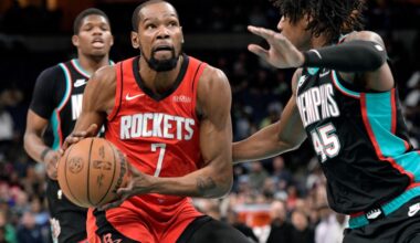 Durant scored 25 points and leads fourth-quarter push as Rockets beat Grizzlies 119-109