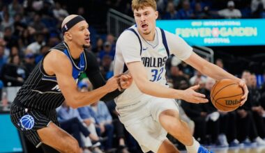 Rookie Cooper Flagg has a mixed return to the Mavericks' starting lineup in loss to the Magic