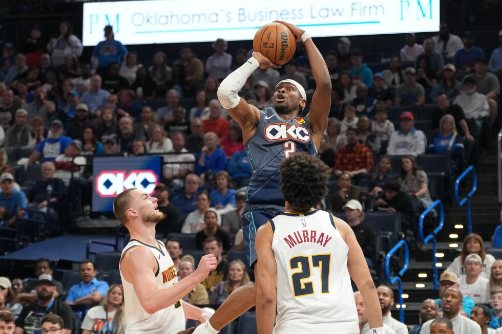 Gilgeous-Alexander scores 36 as Thunder edge Nuggets in OT