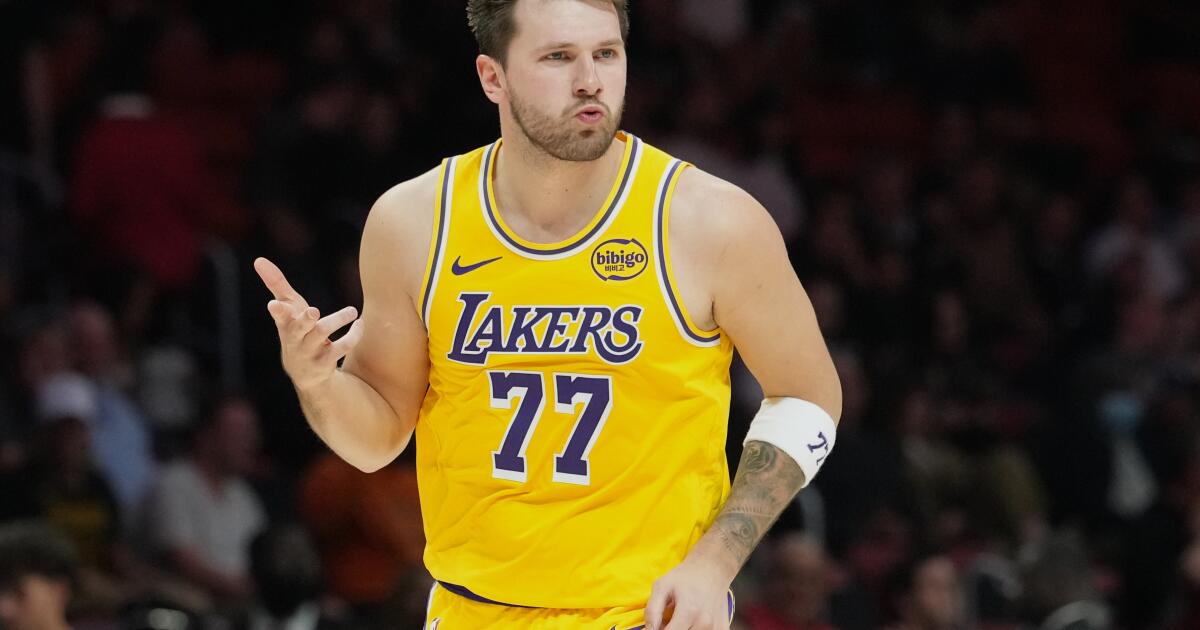 Luka scores 60 as Lakers defeat the Heat