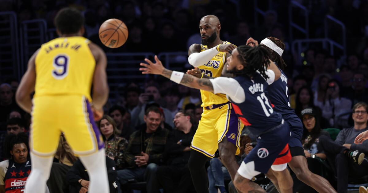 No Luka Doncic, no problem for Lakers in blowout win over Wizards