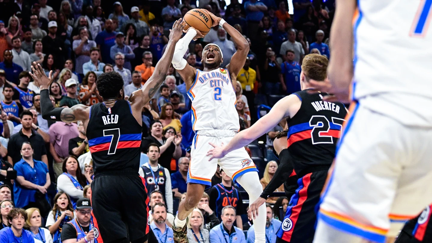 Gilgeous-Alexander erupts for 47 points as Thunder outlast Pistons 114-110 in OT