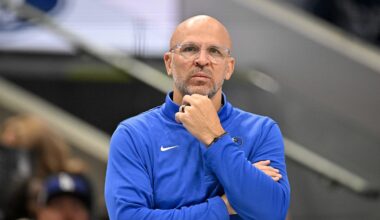 Mar 30, 2026; Dallas, Texas, USA; Dallas Mavericks head coach Jason Kidd at the American Airlines Center. Mandatory Credit: Jerome Miron-Imagn Images