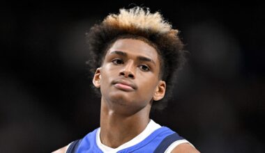 Dallas Mavericks guard AJ Johnson (8) looks on during the second half against the Sacramento Kings at the American Airlines Center on February 26, 2026.