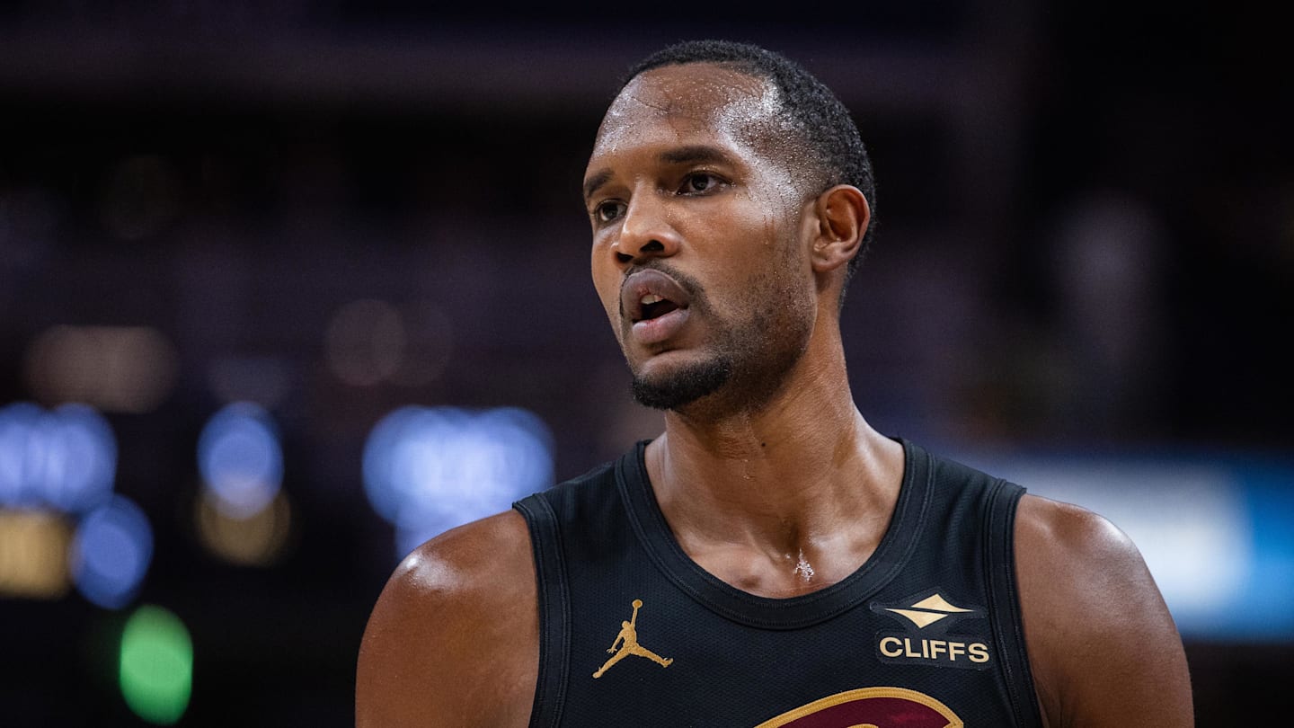 Jan 6, 2026; Indianapolis, Indiana, USA;  Cleveland Cavaliers center Evan Mobley (4) in the first half against the Indiana Pacers at Gainbridge Fieldhouse. Mandatory Credit: Trevor Ruszkowski-Imagn Images