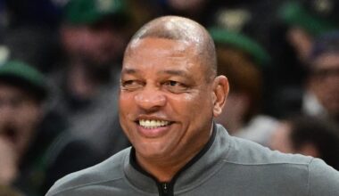 Milwaukee Bucks head coach Doc Rivers looks on in the second quarter against the Dallas Mavericks at Fiserv Forum on March 31, 2026.