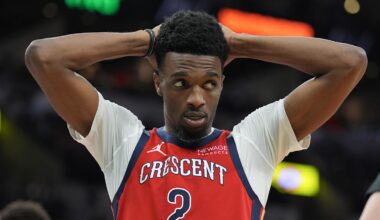 Dec 8, 2024; San Antonio, Texas, USA;  New Orleans Pelicans forward Herbert Jones (2) in the second half against the San Antonio Spurs at Frost Bank Center. Mandatory Credit: Daniel Dunn-Imagn Images