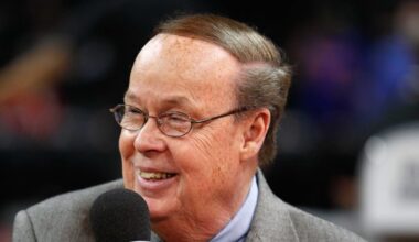 Feb 28, 2017; Auburn Hills, MI, USA; Radio and television commentator George Blaha : Raj Mehta-Imagn Images