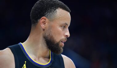 Apr 12, 2026; Inglewood, California, USA; Golden State Warriors guard Stephen Curry (30) during the second half at Intuit Dome. Mandatory Credit: Gary A. Vasquez-Imagn Images