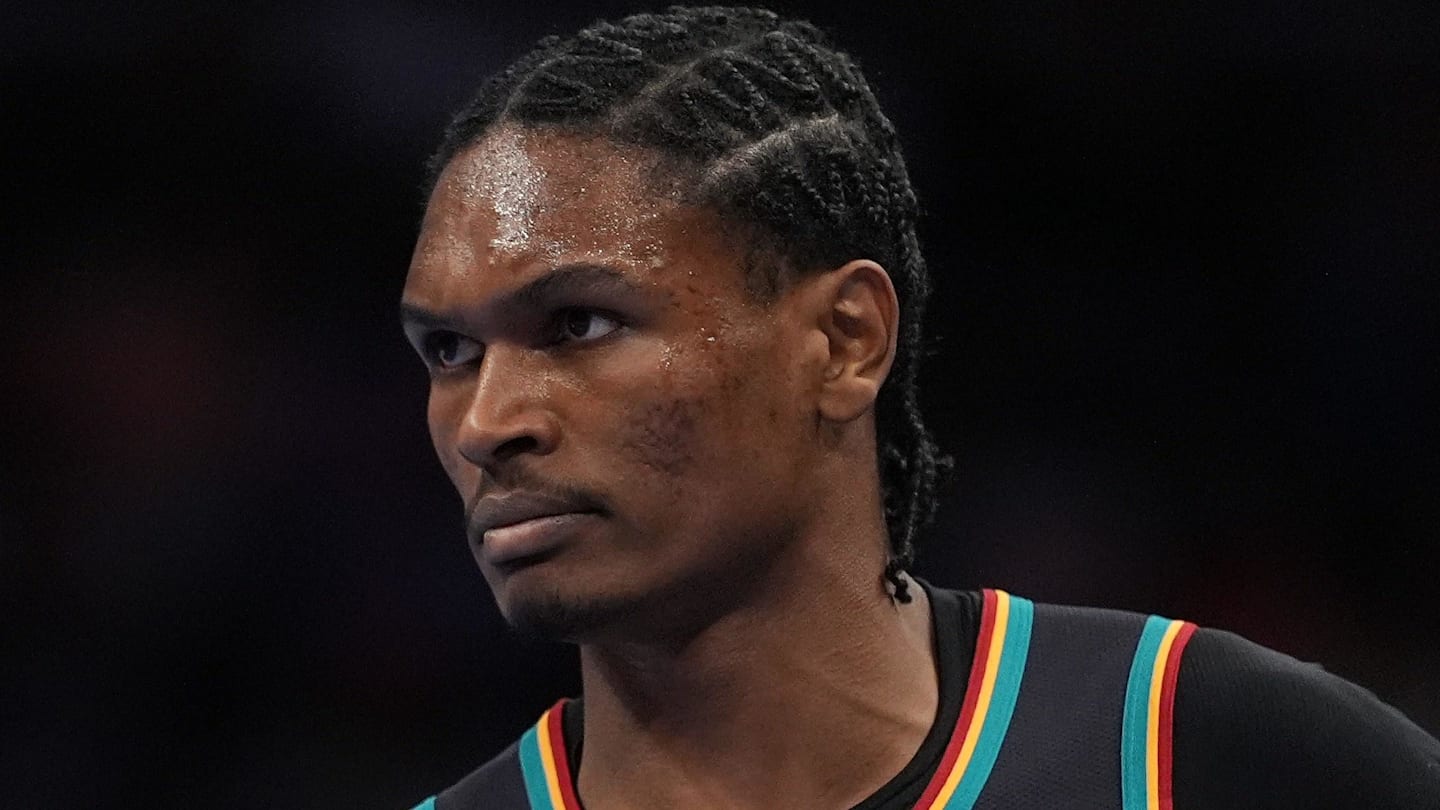 Apr 10, 2026; Charlotte, North Carolina, USA; Detroit Pistons guard/forward Ausar Thompson (9): Jim Dedmon-Imagn Images