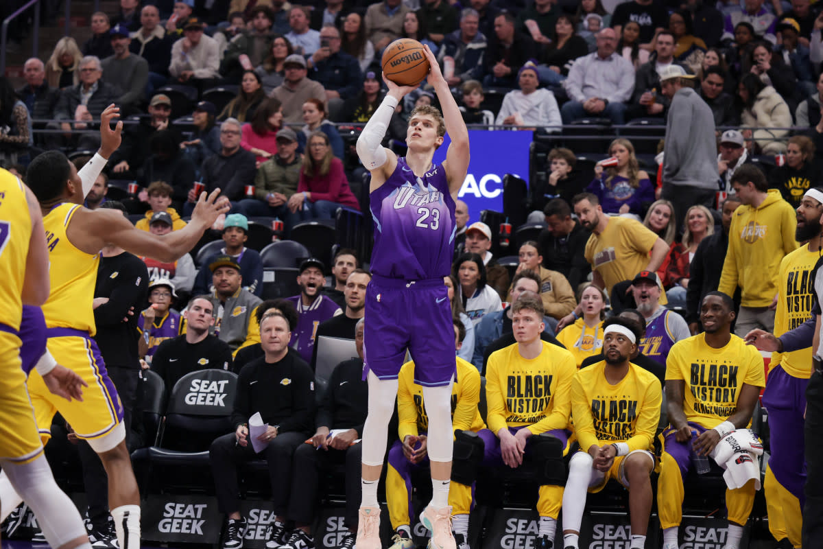Utah Jazz star Lauri Markkanen© Chris Nicoll-Imagn Images