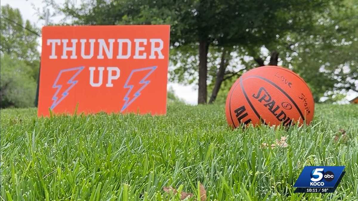 Basketballs placed across Nichols Hills honor late Thunder fan