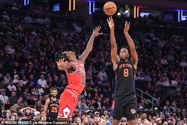 His comment came at the start of the Knicks' 136-96 win over the Chicago Bulls on Friday night