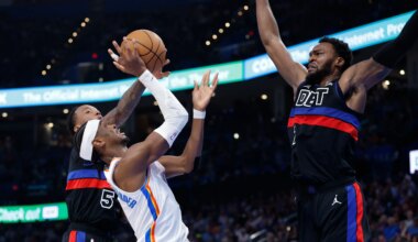 Thunder react to offensive foul that erased SGA's game-winner over Pistons