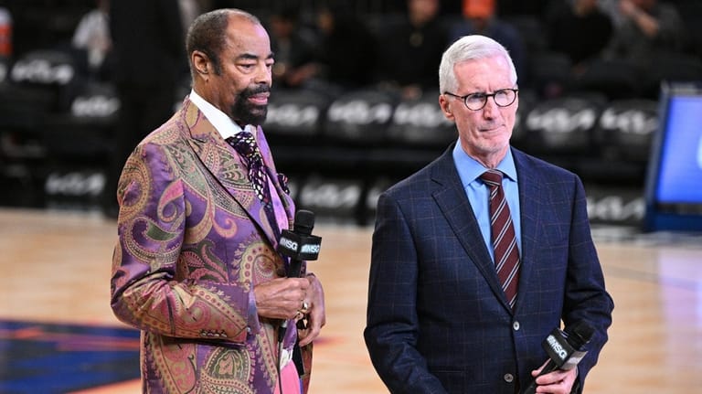 MSG Network announcers and Walt Frazier and Mike Breen.