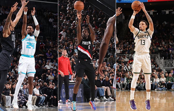 Brandon Miller, Jrue Holiday, Ryan Rollins