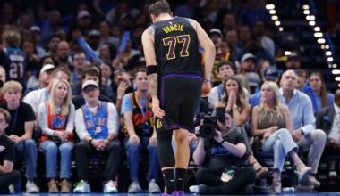 Luka Doncic exits Lakers' game in OKC with hamstring strain