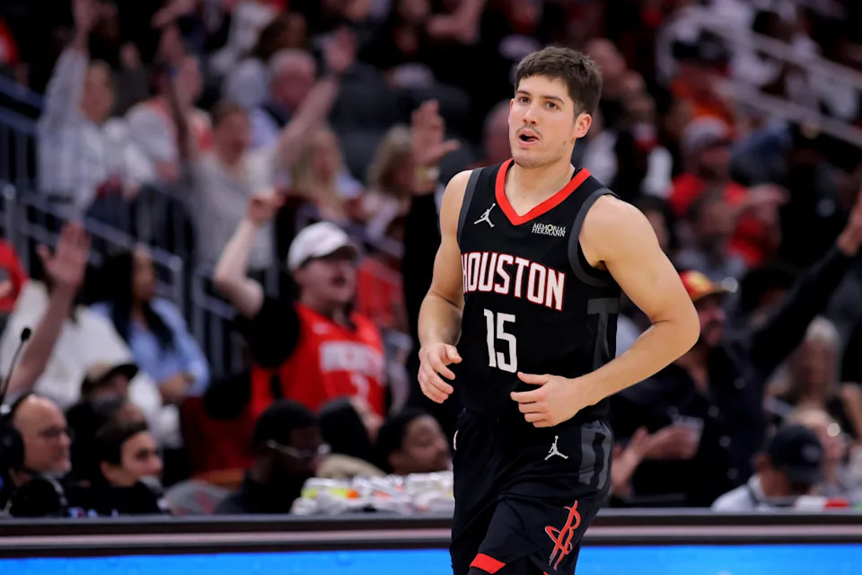 Houston Rockets guard Reed Sheppard (15)© Erik Williams-Imagn Images

