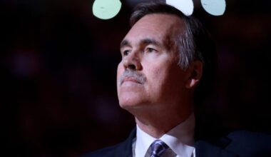 Jan. 30, 2013; Phoenix, AZ, USA: Los Angeles Lakers head coach Mike D'Antoni prior to the game against the Phoenix Suns at the US Airways Center. Mandatory Credit: Mark J. Rebilas-USA TODAY Sports