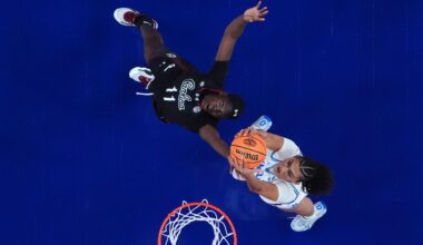 Staley embraces UCLA's Close ahead of title game, then smirks to the crowd after handshake drama