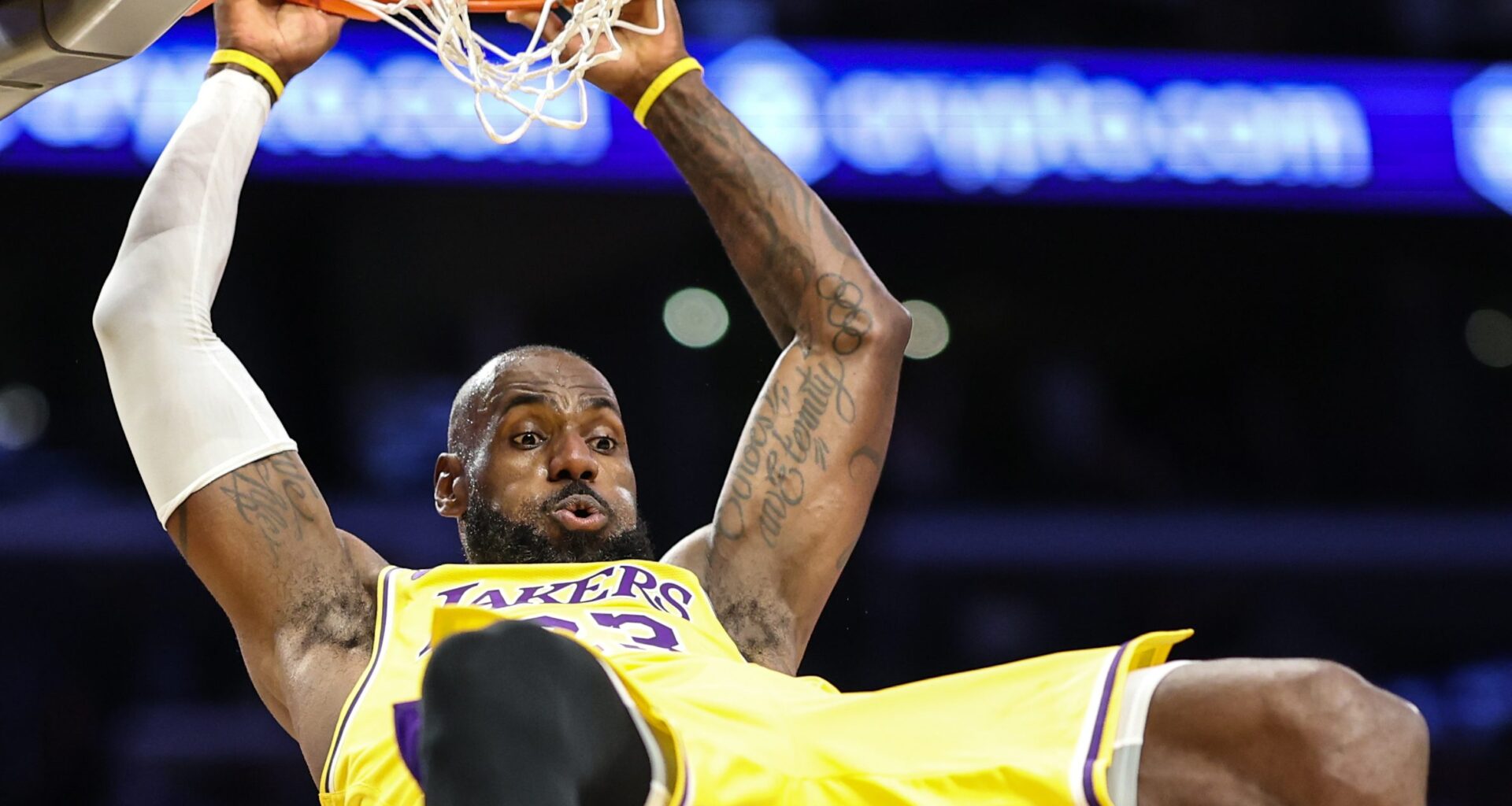 LeBron James Trade Pitch Nets Lakers Peyton Watson of Nuggets