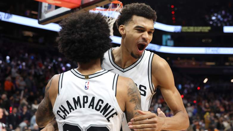 San Antonio Spurs vs. Philadelphia 76ers game, Spurs starting lineup, Julian Champagnie 76ers quote, Victor Wembanyama, Spurs this season