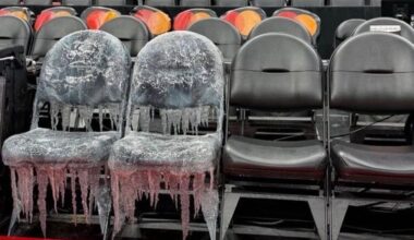 Raptors nod to Drake's rumored 'Iceman' album with icy seat display
