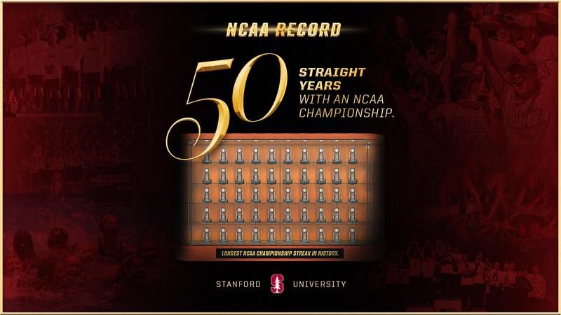 Stanford reaches 50 straight years with an NCAA team championship