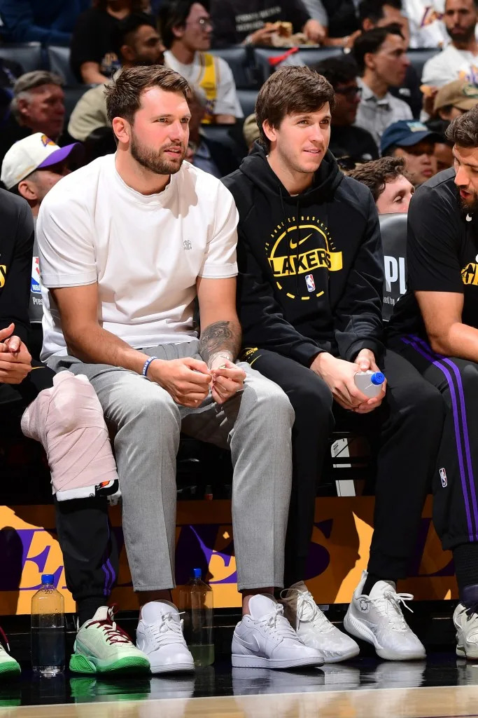 James missed training camp and the first month of the season with sciatica. The Lakers went 10-4 without him, powered by Luka Doncic and Austin Reaves. NBAE via Getty Images