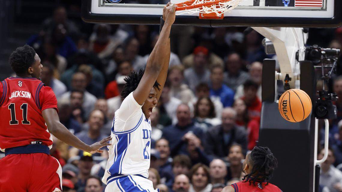 Duke basketball center Patrick Ngongba to return next season