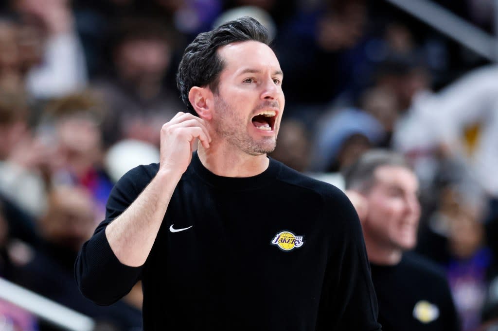 Lakers coach JJ Redick said he is proud of what his team accomplished during the regular season. AP