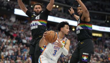 Nuggets win 11th straight, beating Thunder 127-107 in battle of reserves as playoffs approach