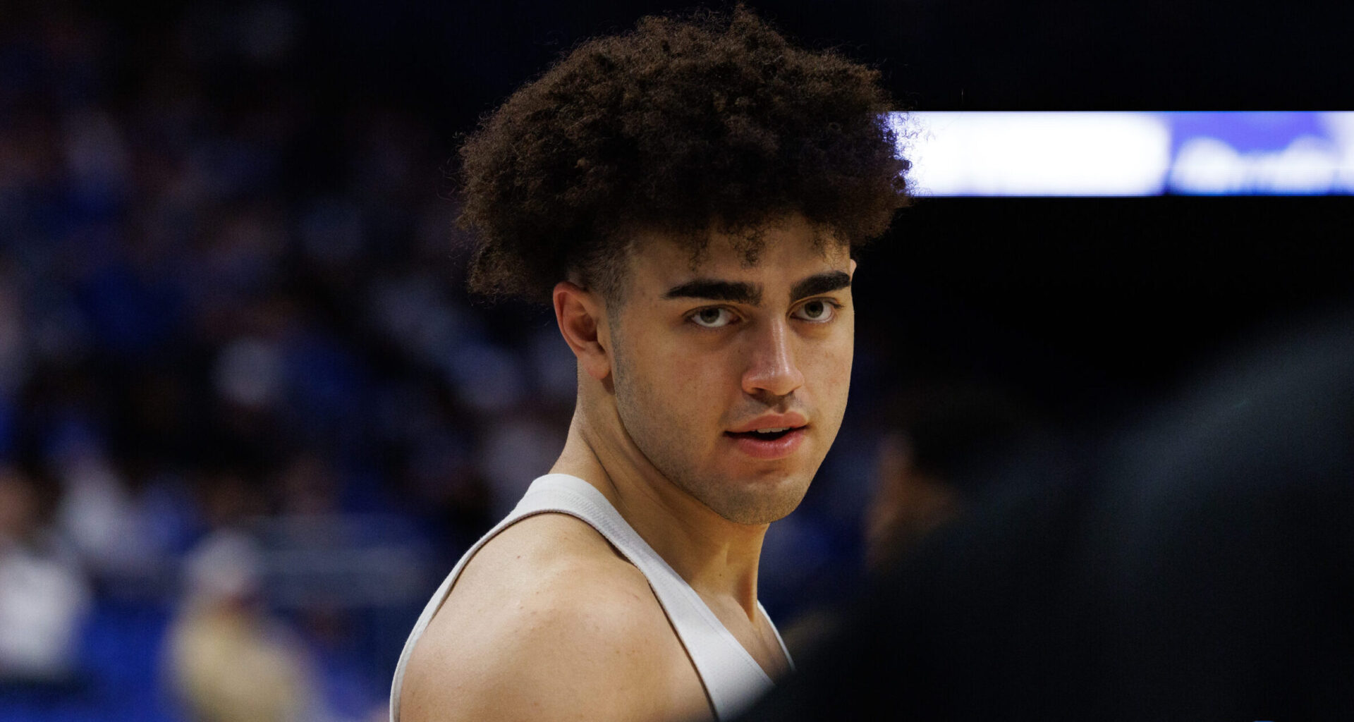 Mar 12, 2026; Nashville, TN, USA; Kentucky Wildcats guard Denzel Aberdeen (1) dribbles the ball past Missouri Tigers guard Anthony Robinson II (0) during the second half at Bridgestone Arena. Mandatory Credit: Steve Roberts-Imagn