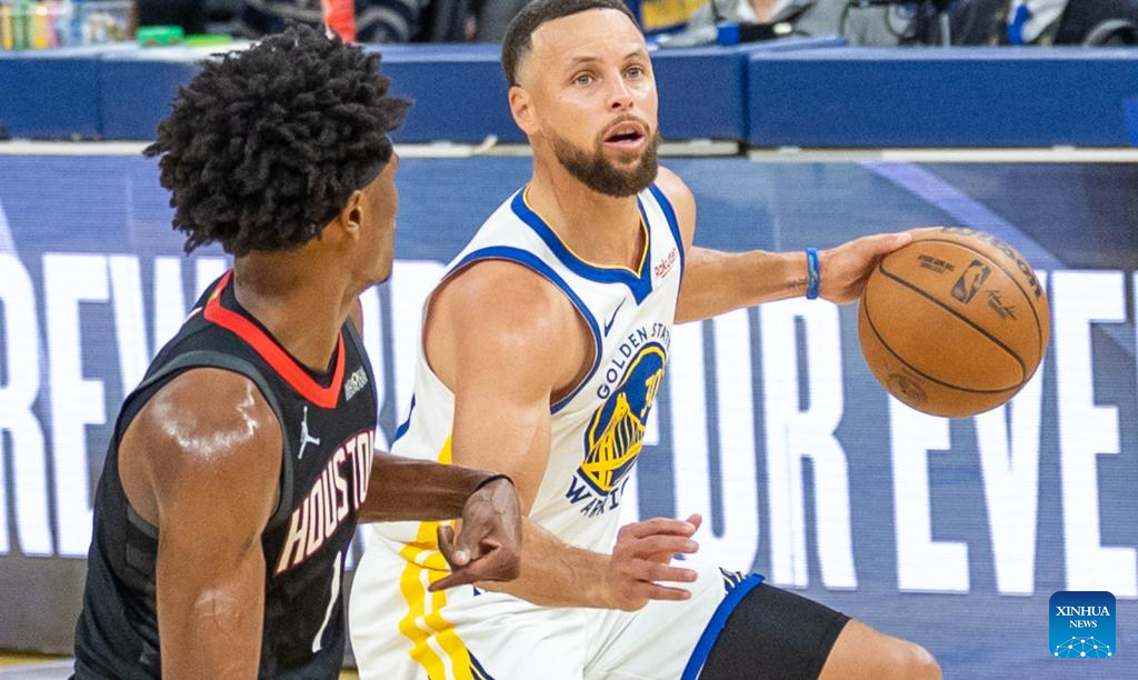 Houston Rockets vs. Golden State Warriors-Xinhua