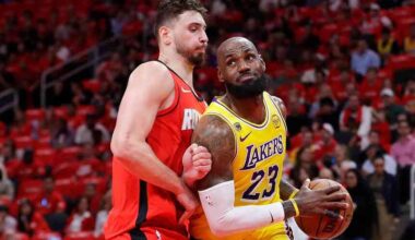 James makes tying 3 as Lakers storm back late, win in OT and take a 3-0 series lead over the Rockets