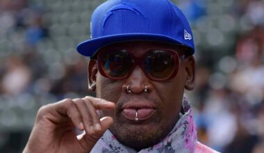 In this Dec. 9, 2018, file photo, former NBA basketball player Dennis Rodman attends an NFL foo ...