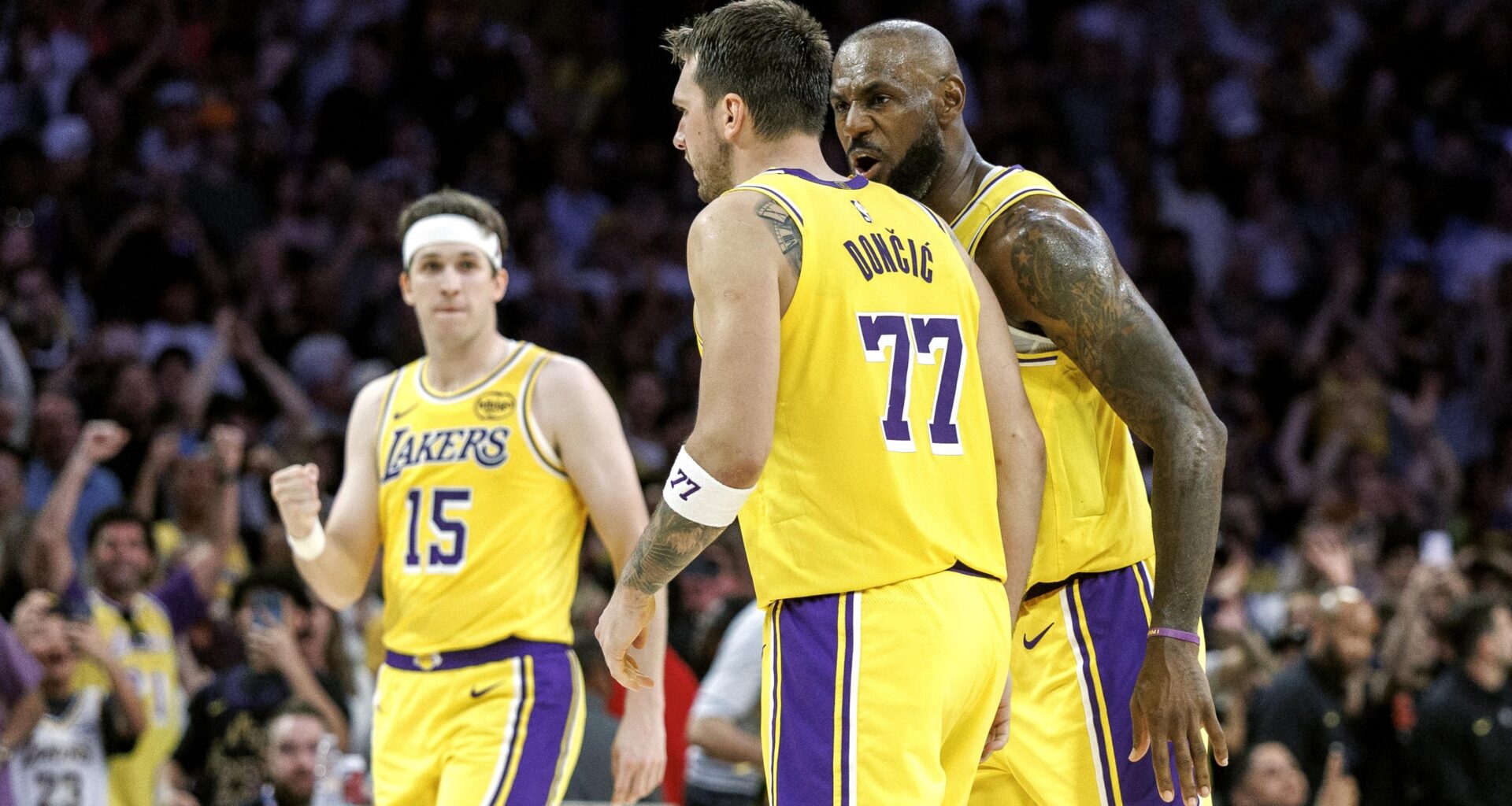 Lakers' LeBron James Shares Reaction to Luka Doncic, Austin Reaves Injury News in Trending Video