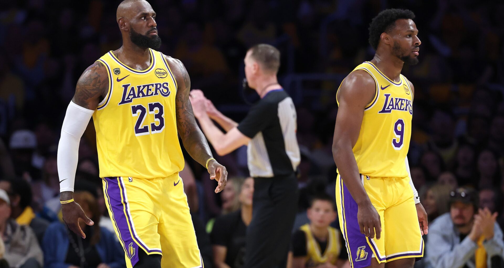 LeBron, Bronny Greet Savannah, Zhuri and Family in New Videos After Lakers' Win vs. Rockets