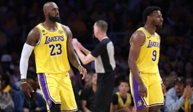 LeBron, Bronny Greet Savannah, Zhuri and Family in New Videos After Lakers' Win vs. Rockets