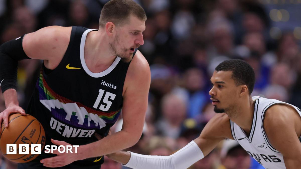 Nikola Jokic and fellow Most Valuable Player contender Victor Wembanyama go head-to-head during the match between Denver Nuggets and San Antonio Spurs