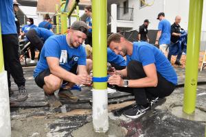 Ryan and DK building playground