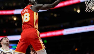 Hawks backup Mouhamed Gueye injures his hip, leaving them even thinner up front against the Knicks