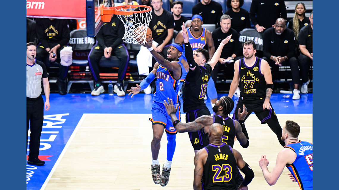 Gilgeous-Alexander’s 28 points spark Thunder's 139-96 rout in one of the Lakers' worst losses ever