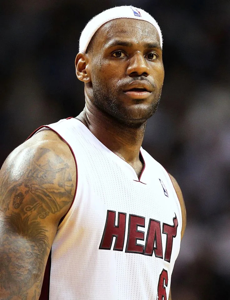 Throwback photo of LeBron James on the Miami Heat.Credit: Mike Ehrmann/Getty